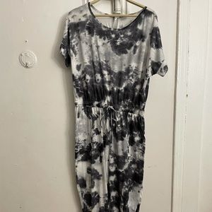 Black & White Tye Dye Romper